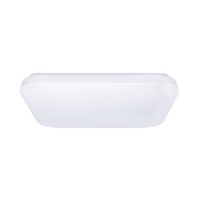 PLAIN Stropní svítidlo, základna kov, povrch bílá, diifuzor plast opál, LED 15W, 1200lm, teplá 3000K, 230V, IP20, tř.1, rozměry 280x280x60mm.