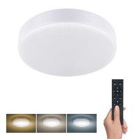 LEECE Stropní svítidlo, těleso kov, povrhc bílá, difuzor plast opál, LED 25W-36W, 2160lm, CCT nastav. teplota teplá 3000K-denní 6000K, dálk. ovl. stmív, 230V, IP20, rozměry d=300mm, h=70mm.