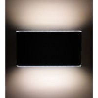 MODENA Nástěnné venkovní svítidlo, těleso hliník, povrch černá, difuzor plast opál, LED 12W, 800lm, přepínatelná. CCT teplota teplá 3000K-denní 6000K, Ra80, 230V, IP54, rozměry 175x90x45mm, svítí nahoru/dolů.