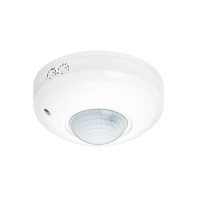 PIR senzor Stropní senzor pohybu PIR, těleso plast, povrch bílá, záběr 360°/120°, dosah 6m, čas sepnutí 10s-7min, 10-2000lux, 230V, IP20. d=120mm