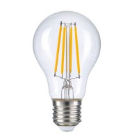 LED 3,8W, E27, 200lm/W LED žárovka, základna, krycí sklo čiré, LED 3,8W, teplá 2700K, 806lm, 200lm/W, E27, A60, Ra80, 230V, rozměry d=60mm, h=104mm, 20.000 hodin, 20.000 x zap/vyp, extra úsporná energetická třída A