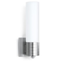 L260 LED senzor PIR Nástěnné venkovní svítidlo, senzor PIR, dosah 12m, záběr 240°, doba 5s-15min, mat kov, povrch nerez, difuzor sklo opál, LED 8,6W, 700lm, teplá 3000K, 2-2000lx, 230V, zvýšené krytí IP44, tř.1, rozměry 426x102x177mm
