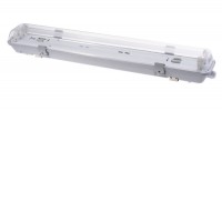KAPAL 2x120 G13, IP65 Průmyslové svítidlo prachotěsné, těleso plast bílá, kryt plast čirý, pro 2x LED zářivku T8/G13,  l=1200mm, 230V, IP65, rozměry 1265x105x85mm, LED trubice SAMOSTATNĚ, jednostranné zapojení