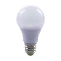 E27 LED žárovka, těleso kov šedostříbrná, difuzor plast opál, LED 9W, teplá 3000K/780lm, nebo neutrální 4000K/800lm, nebo denní 6500K/820lm, E27, stmív. TRIAC, vyzař. úhel 260°, 230V, rozměry d=60mm, h=110mm.