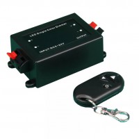 DIMMER LED Sada - jednokanálový RF bezdrátový stmívač pro LED, 12V-24V, 30A, 96W/12V, s bezdrátovým ovladačem (klíčenkou). funkce zap/vyp, plynulé rozsvícení/stmívání po dobu držení tlačítka