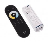 BOLO Sada - RF bezdrátový ovladač pro řízení CCT LED pásků, 12V/180W, 24V/360W, 15A, dosah 30m, rozměry 122x37x21mm.