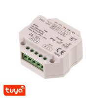 SMART Tuya WiFi stmívač RF přijímač, stmívač smart Tuya WiFi, na 0-10V, nebo 1-10V, 20mA, 230V, IP20, plast, bílá, rozměry 52x52x26mm, do KU68