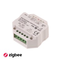 SMART Tuya ZigBee stmívač RF přijímač, stmívač smart TUYA ZigBee, na 0-10V, nebo 1-10V, 20mA, 230V, IP20, plast, bílá, rozměry 52x52x26mm, do KU68
