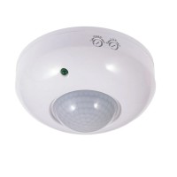 PIR čidlo 360°/120°, IP20 PIR - Pohybové čidlo stropní pro spínání osvětlení plast bílý, záběr 360°, dosah max 6m, čas 10s-7minut, IP20, tř.2, 230V, d=115mm, h=58mm.