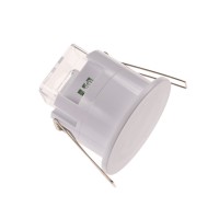 RF senzor pohybu RF - Kvalitní detektor stropní vestavný, čidlo, detektor přítomnosti, 1200W, senzor pohybu pro osvětlení, záběr 360°, dosah 6m, 10s-12min, 3-2000Lx, 230V, IP54, d=76mm, h=66,2mm.