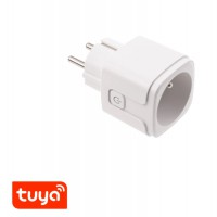 SMART zásuvka WT1 Zásuvkový adaptér plast bílá, 230V, 16A, IP20, fce zap/vyp, ovládání smart systémem Tuya WiFi, rozměry 50x50x84mm.