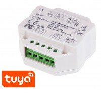 Dimmer TRIAC RF bezdrátový přijímač, stmívač TRIAC 230V, 1A, 200W, stmívání 0-100%, TUYA WiFi, dosah až 30m, rozměry 52x52x26mm do KU68, lze spárovat max 10 vysílačů na 1 přijímač