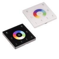 RF-DIM RGBW-CCT DOW RF bezdrátový nástěnný dálkový ovladač pro řízení RGBW-CCT LED pásků dosah až 30m, 4 nezávislé zóny, napájení baterie CR2032 3V, rozměry 84x84x910mm
