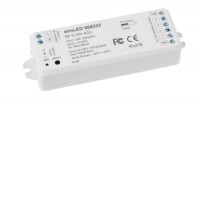 RF 0-10V 4CH 4CH RF přijímač pro stmívání LED pásků pro 0-10V a 1-10V, napájení 12V DC nebo 85-265VAC, výstup 	4x(0-10)VDC, 40mA/kanál, rozměry 	114×38×20 mm, lze spárovat max 10 vysílačů na 1 přijímač.