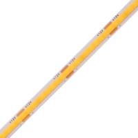 LED pásek 252LED/m, 12W/m, 12V COB LED pásek, těleso plast, povrch bílá, 252LED/m, 12W/m, teplá 3000K/100lm/m; neutrální 4000K/1050lm/m; denní 6000K/1100lm/m, Ra70, dělení po 27,7mm, 12V, rozměry w=7,3mm, l=5000mm, cena za 1m