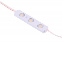 LM01 LED modul, pro osvětlení reklamy, LED 0,72W, teplá 3000K, denní 7000K, Ra75, vyzařovací úhel 160°, 12V DC, IP65, rozměry 74x15x8mm, rozteč modulů 190mm, délka vodičů mezi moduly 115mm