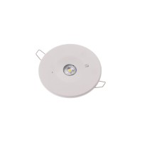EMD2W svítidlo Podhledové nouzové svítidlo plast bílá, SA - pro běžné i nouzové svícení, LED 2W, 160lm/200lm, denní 6000K, záloha 2h, 230V, IP20, tř.2, rozměry d=97,8mm, h=33,5mm.