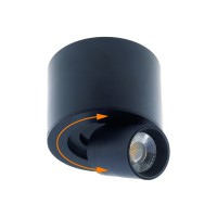 ALIMO 6W, IP44, CCT Stropní/podhledov svítidlo, nastav. směr svícení, těleso plast bílá/černá, krycí plast čirý, LED 6W, přepín. teplota CCT teplá 2700K, neutrální 4000K, denní 6500K, 650lm, Ra80, 230V, do koupelny IP44, rozměry d=92mm, h=77mm.