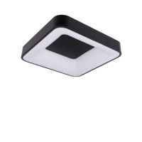 ZULU Stropní, přisazené svítidlo, těleso kov, povrch černá/bílá, difuzor plast opál, LED 32W/2570lm, 48W/3870lm, 60W/4800lm, přepín. CCT nast. teplota teplá 3000K - 6000K, stmív TRIAC, Ra80, 230V, IP20, rozměry dle typu.