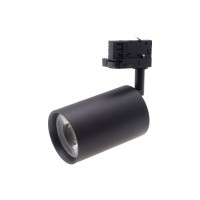 KULO Bodové svítidlo, nastavitelný směr svícení těleso hliník, povrch černá, nebo bílá, LED 33W, teplá 3000K, neutrální 4000K, denní 6500K, vyzařovací úhel 36°, Ra80, 230V, IP20, rozměry d=80mm, l=160mm, vč. 3F adaptér Nordic Aluminium