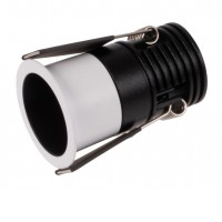 AURO Stropní podhledové bodové komínkové svítidlo, komínkové, těleso hliník, povrch vntřní černá, rámeček bílá, LED 5W/9W, teplá 3000K/neutrální 4000K , 230V, IP20, rozměry dle typu.
