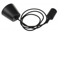 FOLE Závěsný kabel s objímkou, těleso plast bílá/černá/šedá/zelená/růžová/žlutá/červená/modrá/hnědá, pro žárovku 1x60W, E27. 230V, IP20, rozměry d=40mm, h=96mm, vč závěs kabelu l=1100mm lze zkrátit.