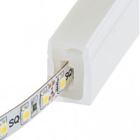 NEON Silikonový profil, ohebný, hranatý, pro instalaci LED pásků šířky max w=8mm, s příkonem pásku max w=9,6W/m, rozměry 8x16mm, cena za 1m