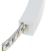 NEON Silikonový profil, vertikálně ohebný, hranatý, pro instalaci LED pásků šířky max w=8mm, s příkonem pásku max w=9,6W/m, rozměry 12x12mm, cena za 1m
