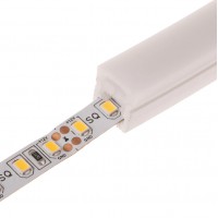 NEON Silikonový profil, ohebný, hranatý, pro instalaci LED pásků šířky max w=8mm, s příkonem pásku max w=9,6W/m, rozměry 12x12mm, cena za 1m