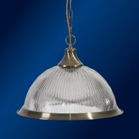 83/30 Závěsné svítidlo, lustr,  těleso kov, povrch antická mosaz, stínítko sklo, pro žárovku 1x60W, E27, 230V, rozměry d=300mm, vč závěs řetězu l=1000mm, lze zkrátit.