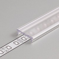 DCF 17,6x4mm Difuzor k profilu pro LED pásky nacvakávací, hranatý, materiál PMMA, povrch transparentní/opál/černá, rozměry 17,6x4mm
