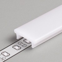 DCL 15,5x5,5mm Difuzor k profilu pro LED pásky nacvakávací, hranatý, materiál polykarbonát PC, povrch opál, rozměry 15,5x5,5mm