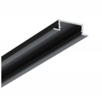 PROTL profil 25x7,4 Vestavný, profil pro LED pásky, materiál hliník, povrch surový/bílý/elox šedostříbrný mat/černý, max šířka LED pásků 14mm, rozměry 25x7,4mm, délka dle typu