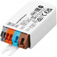 DIM T basicDIM RF přijímač DALI, fce zap/vyp, stmívání, nastavení CCT DT8, s napájecím zdrojem sběrnice 250mA, 1x vstup PUSH, 230V, IP20, 58x30x15mm, dosah cca 30m