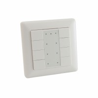 DIM 8 DALI DALI ovladač 8 tlačítek, fce zap/vyp, stmívání, skupiny, scény, pasívní režim (napájení ze sběrnice DALI), IP20, 71x71x11mm, KU68