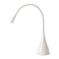 SNAKE Stolní lampa, flexibilní rameno, těleso plast a kov, povrch bílá lesk/černá lesk/zlatá mat, LED 3W, teplá 3000K, 300lm, stmívatelné, 230V, IP20, rozměry d=120mm, h=500mm.