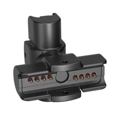 XAXE Mechanický a elektrcký konektor k napojení svítidel, otočný o 180°, materiál plast černý, rozměry 54x54x24mm