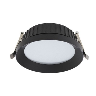 XCLASS Stropní, podhledové, svítidlo, materiál hliník, povrch černá, difuzor polykarbonát opál, LED 40W, 2994lm, neutrální 4000K, Ra80, 900mA, do koupelny IP54, tř.3, d=220mm, h=78mm, trafo samostatně