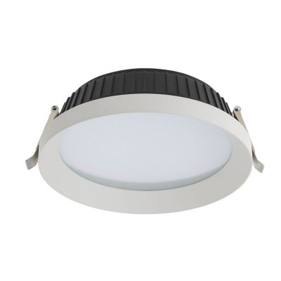 XCLASS Stropní, podhledové, svítidlo, materiál hliník, povrch bílá, difuzor polykarbonát opál, LED 40W, 2799lm, teplá 3000K, Ra80, 900mA, do koupelny IP54, tř.3, d=220mm, h=78mm, trafo samostatně