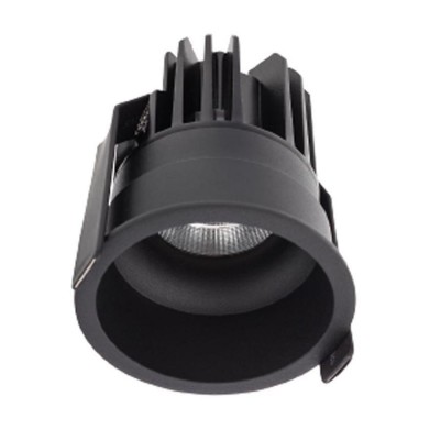 XCLUB Podhledové, bodové svítidlo, materiál hliník bílá, nebo černá, nebo zlatá, krycí sklo čiré, LED 11W/880lm/500mA, 24V, nebo 15W/1200lm/700mA, 22V, teplá 2700K, UGR<19, Ra90, IP20, tř.3, rozměry d=82mm, h=75mm, bez trafa