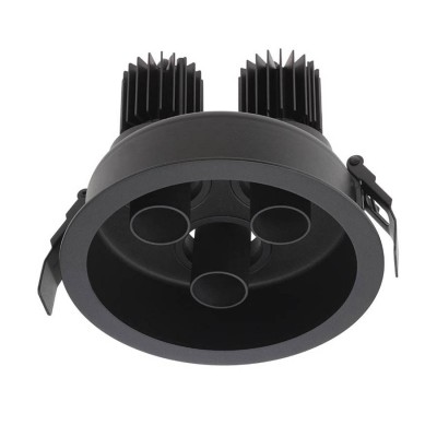 XDRILL Podhledové, trojbodové svítidlo, nastav směr sv, materiál hliník, povrch bílá, nebo černá, krycí plast transparentní, LED 3x9W, teplá 2700K/3000K, neutrální 4000K, UGR<10, Ra90, 230V, IP20, tř.2, rozměry d=150mm, h=113mm, vč trafa