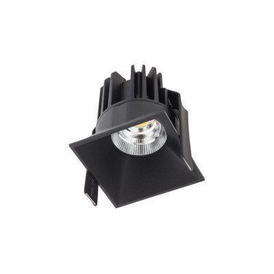 XDOMINO Stropní, podhledové, bodové, komínkové svítidlo, materiál hliník, povrch černá, krycí sklo čiré, LED 9W, teplá 3000K, 500mA, vyzař. úhel 36°, IP20, Ra90, tř.3, 56x56x68mm, trafo samostatně