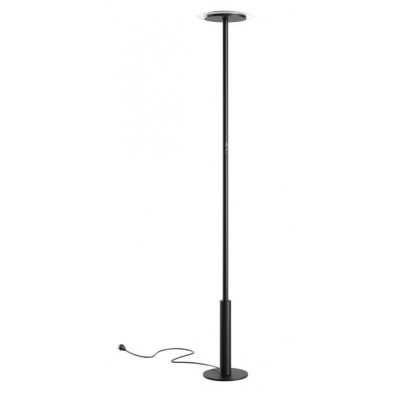 XDUNE Stojací kancelářská lampa, těleso kov, povrch černá/bílá, dif plast opál, LED 45W, teplá 3000K/6240lm, neutrální 4000K/6474lm, vyzař úhel 115°, Ra90, dotyk. stmív., 230V, IP40, d=298mm, h=1900mm.
