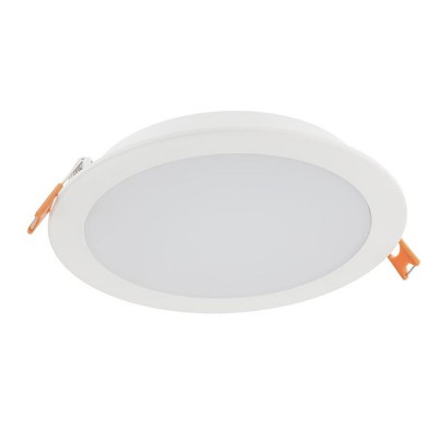 XFACE Stropní, podhledové, kruhové svítidlo, těleso hliník, povrch bílá, difuzor plast opál, LED 18W, teplá 3000K, 1346lm, vyzař. úhel 120°, 230V, IP20, Ra80, tř.2, rozměry d=175mm, h=25mm