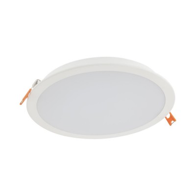 XFACE Stropní, podhledové, kruhové svítidlo, těleso hliník, povrch bílá, difuzor plast opál, LED 24W, teplá 3000K, 1741lm, vyzař. úhel 120°, 230V, IP20, Ra80, tř.2, rozměry d=225mm, h=25mm