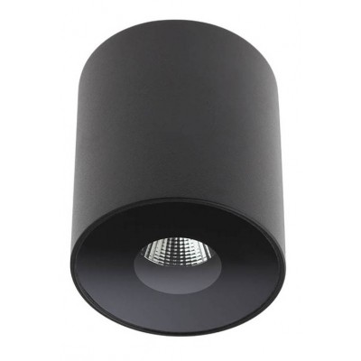 XGLOW SURFACE Stropní přisazené bodové svítidlo, materiál hliník, povrch bílá mat/černá mat, kryt sklo, LED 13W, 1190lm,  teplá 3000K, 230V, IP54, Ra90, tř.2, rozměry d=73mm, h=85mm.