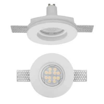XGESS MINI Stropní, podhledové, bezrámečkové, bodové svítidlo, materiál sádra, povrch bílá, pro žárovku 1x35W, GU10, ES50, 230V, IP20, tř.1, rozměry d=100mm, h=85mm