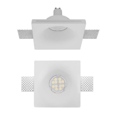 XGESS MINI Stropní, podhledové, bezrámečkové, bodové svítidlo, materiál sádra, povrch bílá, pro žárovku 1x35W, GU10, ES50, 230V, IP20, tř.1, rozměry 130x130x105mm