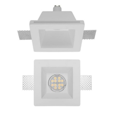 XGESS MINI Stropní, podhledové, bezrámečkové, bodové svítidlo, materiál sádra, povrch bílá, pro žárovku 1x35W, GU10, ES50, 230V, IP20, tř.1, rozměry 120x120x120mm