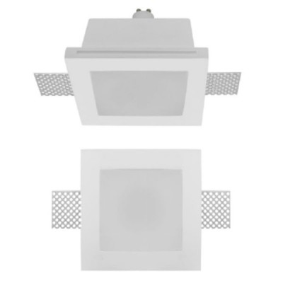 XGESS MINI Stropní, podhledové, bezrámečkové, bodové svítidlo, materiál sádra, povrch bílá, difuzor sklo opál, pro žárovku 1x35W, GU10, ES50, 230V, IP20, tř.1, rozměry 120x120x120mm